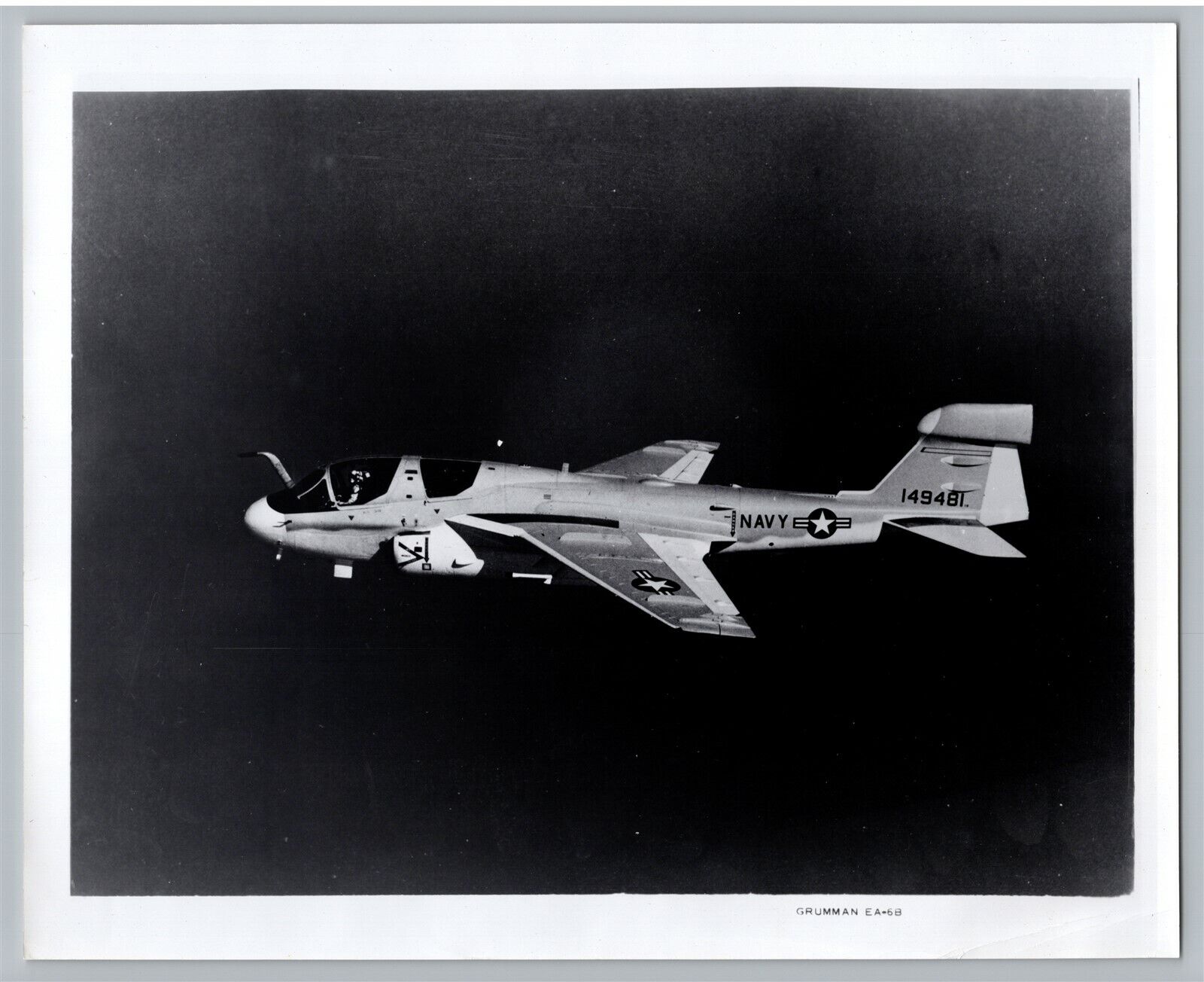 Aviation Airplane Grumman EA-6B c1960s B&W 8x10 Photo C11