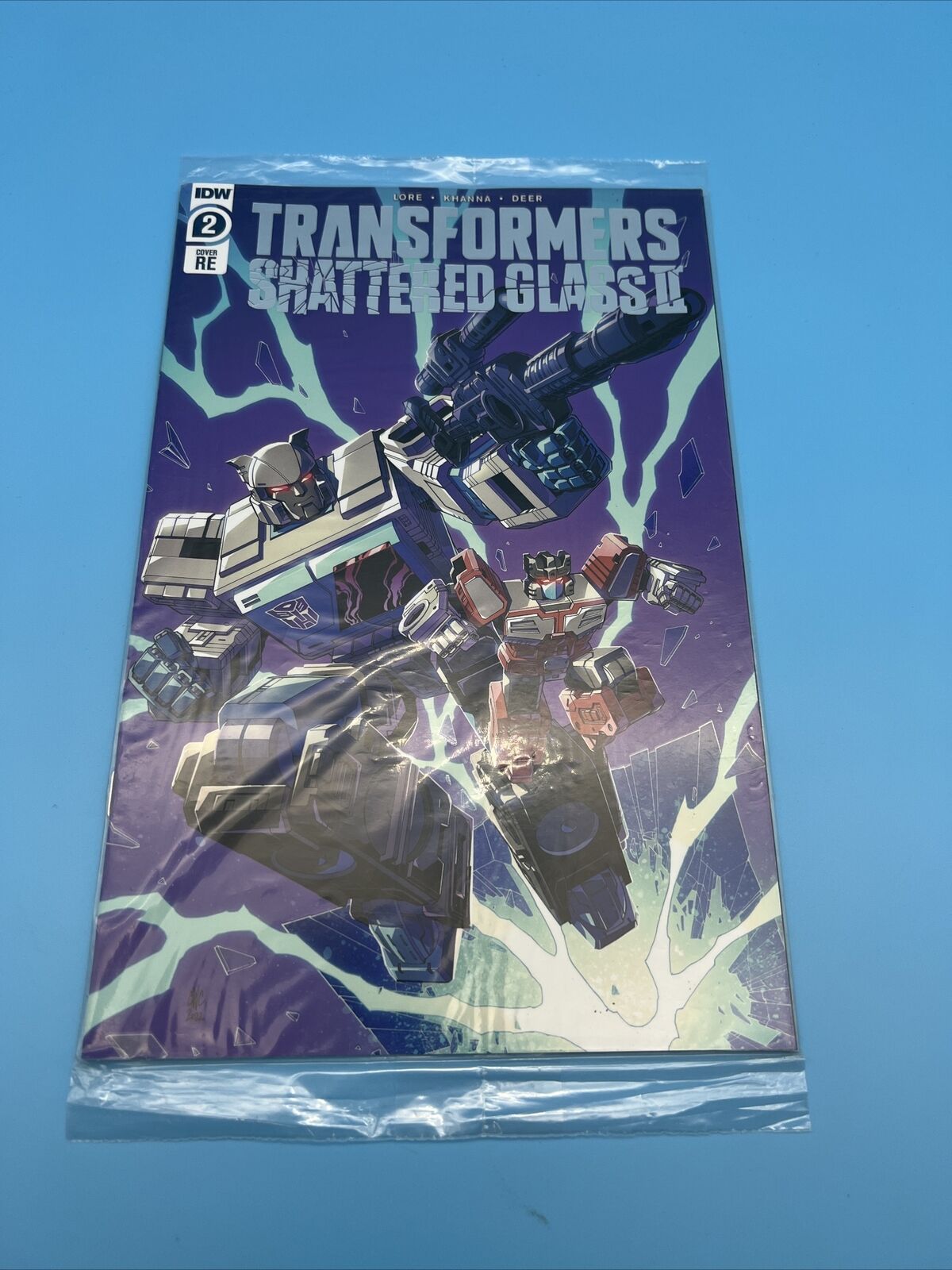 Transformers Shattered Glass II #2 Blaster w/ Rewind IDW Hasbro Pulse Foil Excl