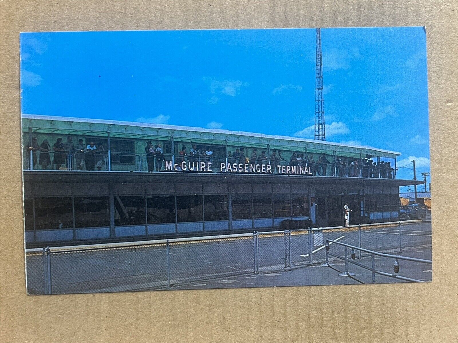 Postcard New Jersey NJ McGuire Air Force Base AFB Passenger Terminal Vintage PC