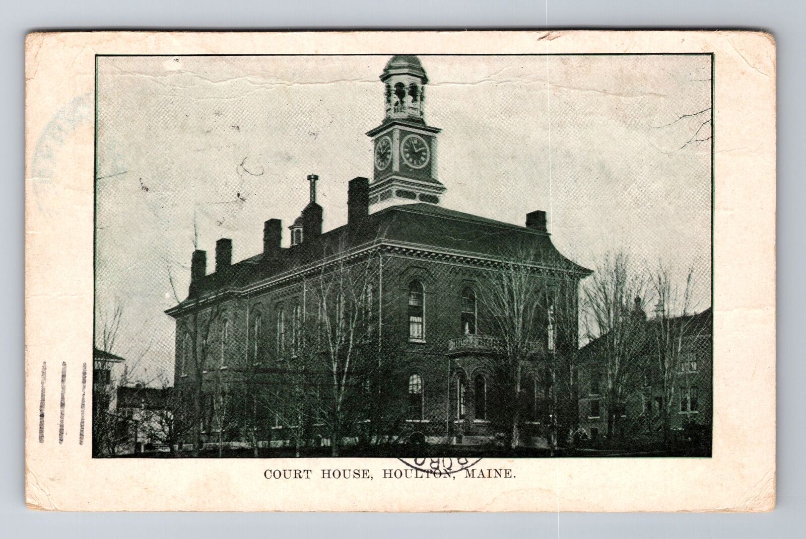 Houlton ME-Maine, Court House, Antique, Vintage c1907 Postcard