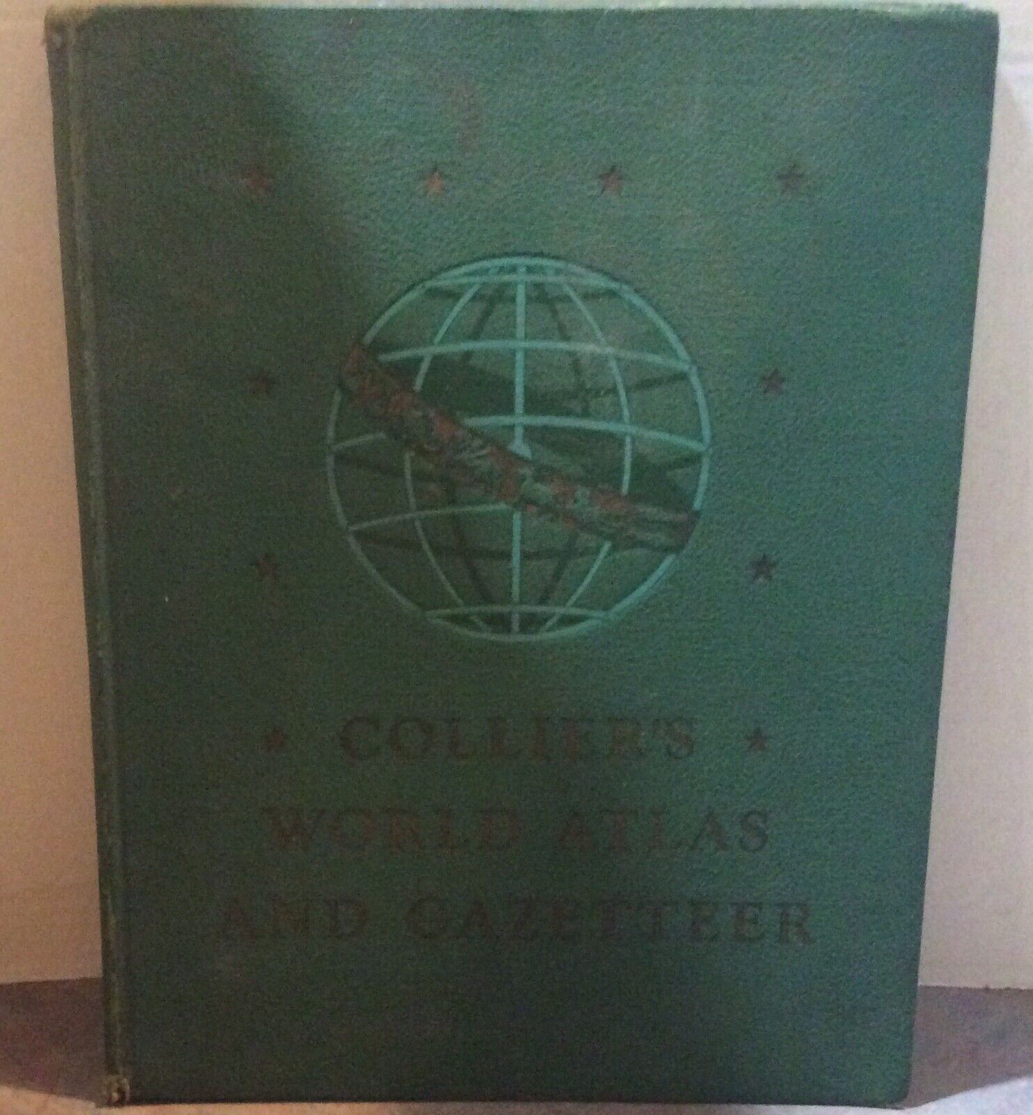 Collier\'s World Atlas and Gazetteer 1946 Hardcover Oversized Book