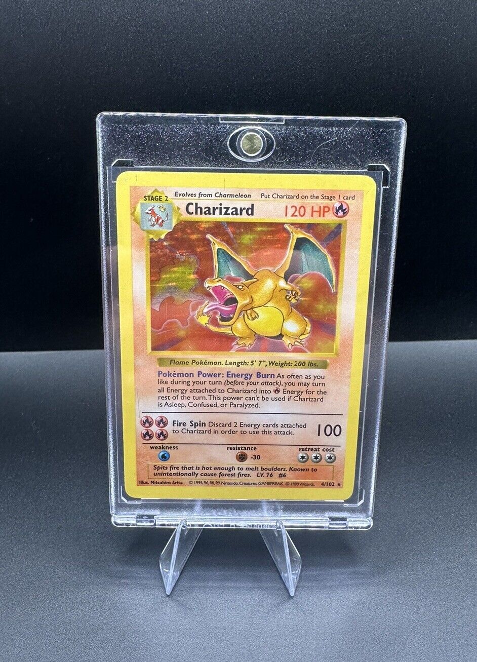 Pokemon Base Set 1999 Charizard 4/102 Shadowless Ungraded