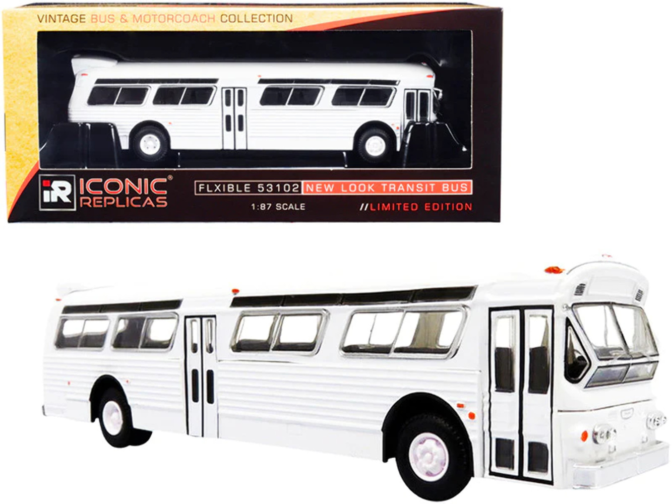Flxible 53102 Transit Bus with A/C Unit Blank White \Vintage Bus & Motorcoach Co