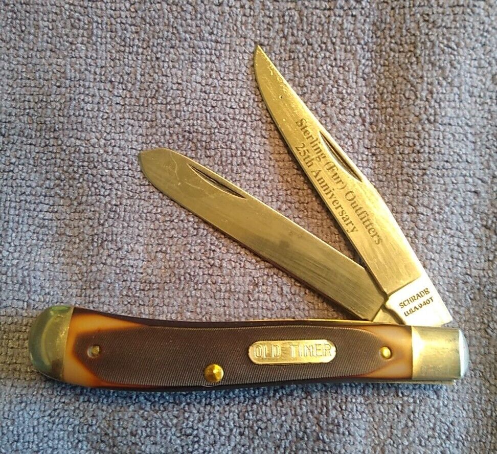 Schrade Old-timer Sterling (Fur) Outfitters 25yr Anniversary