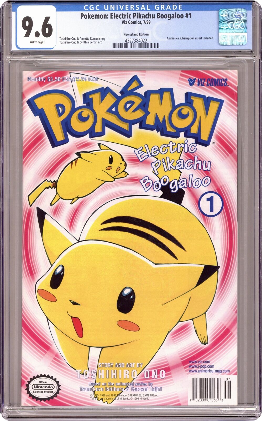 Pokemon Part 3 Electric Pikachu Boogaloo #1 CGC 9.6 Newsstand 1999 4327384022