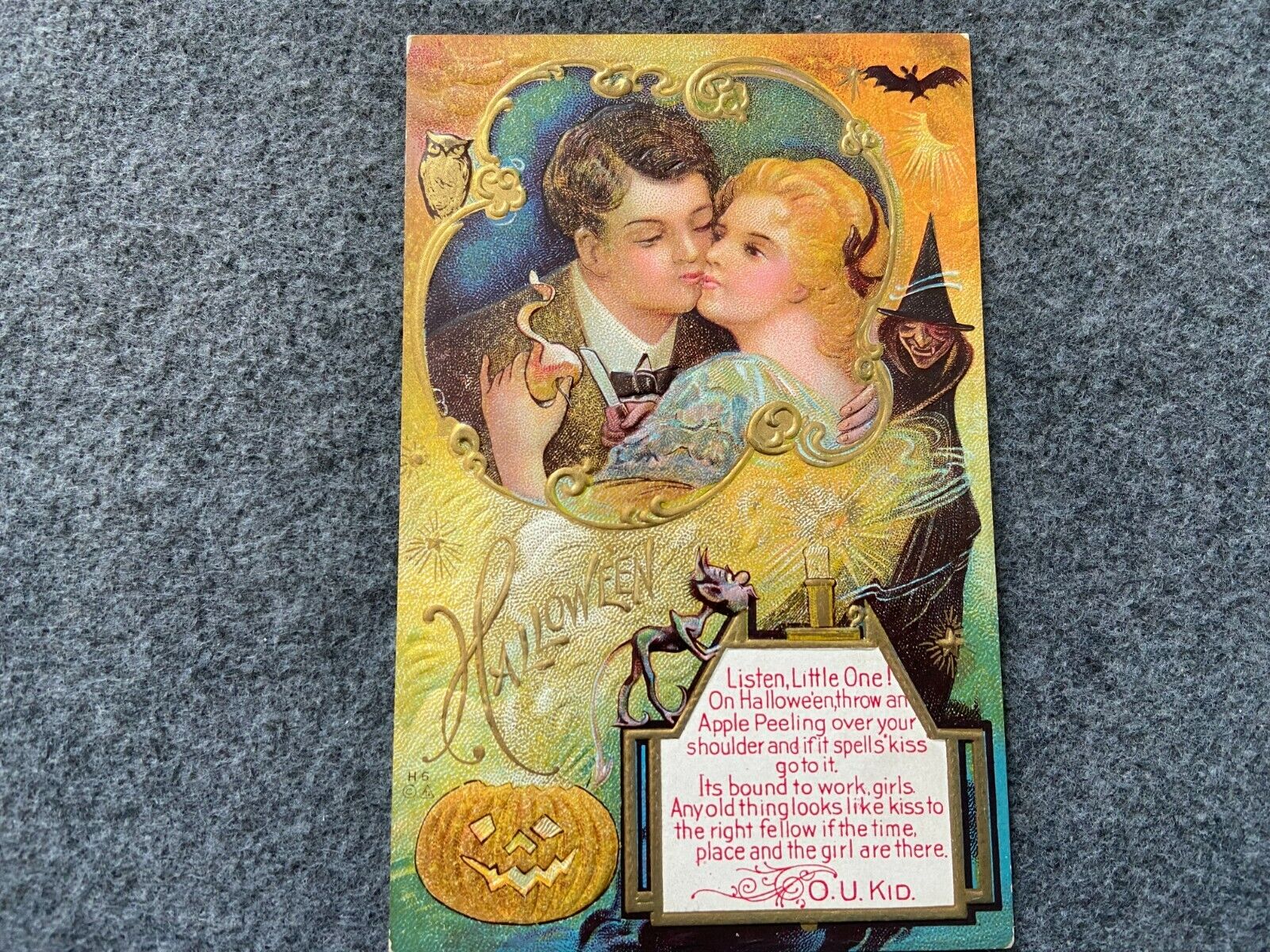 Halloween - Listen, little one...Vintage Postcard