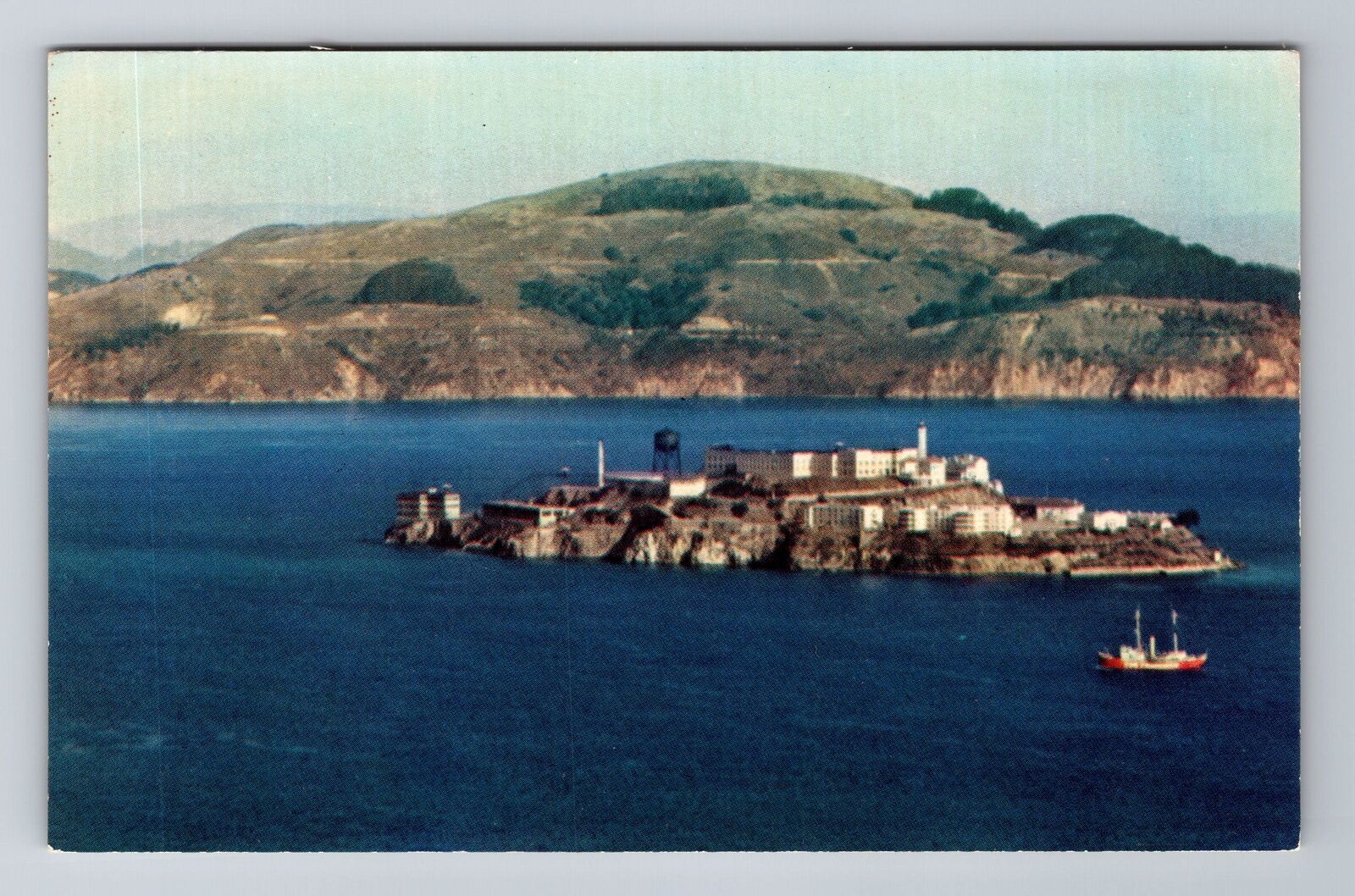 San Francisco CA-California, Alcatraz Island, Antique, Vintage Souvenir Postcard