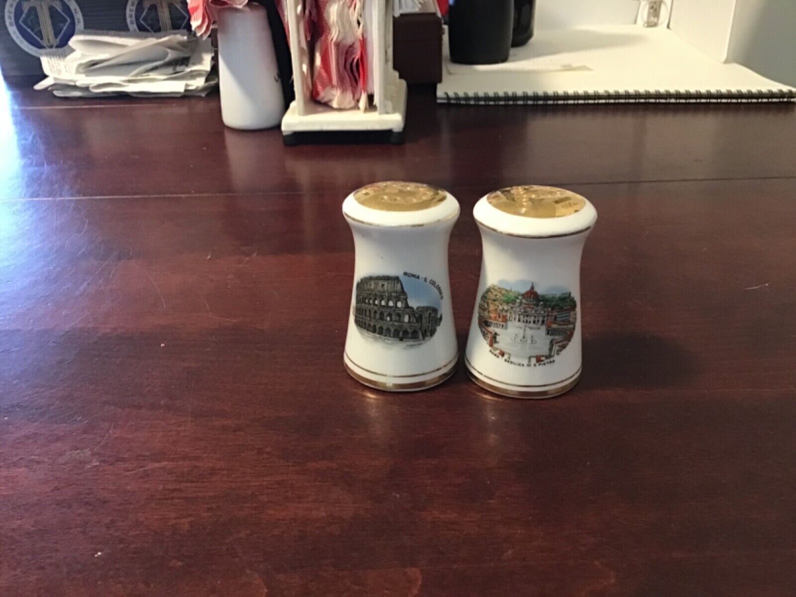 Vintage Roma Basilica And Colloseo Salt and Pepper Shakers