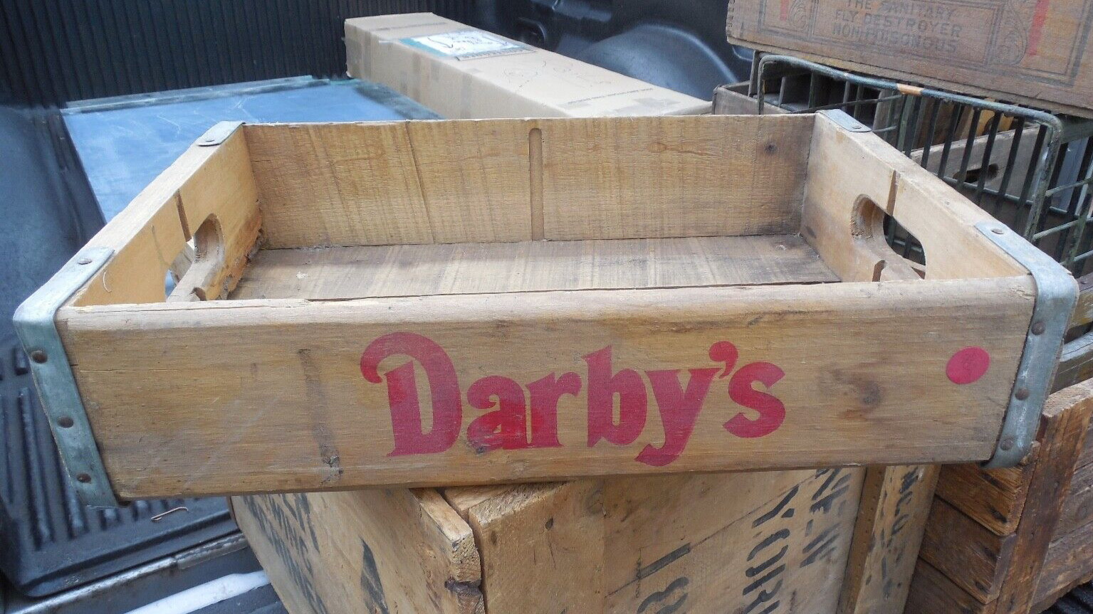 RARE Vintage Darby\'s Soda Pop Wood Crate
