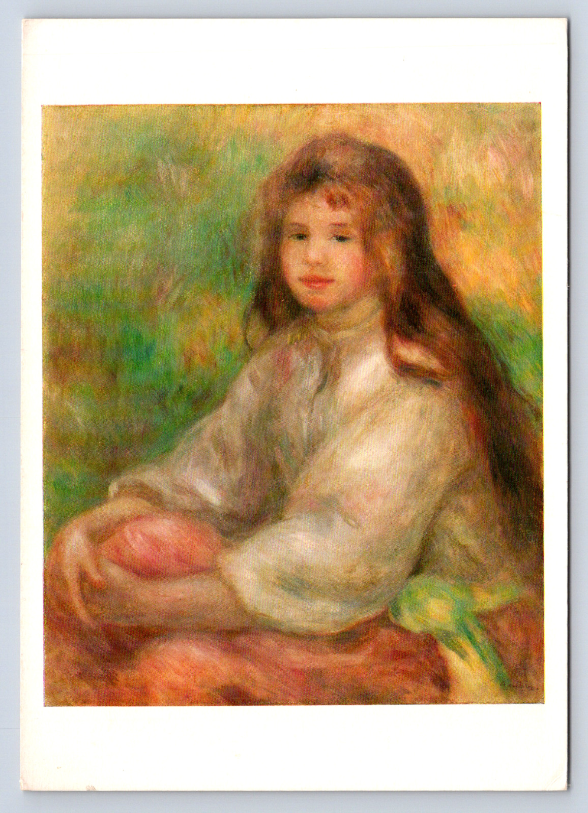 Vintage Postcard Pierre Auguste Renoir Petite Fille en Rose Carnegie Institute P
