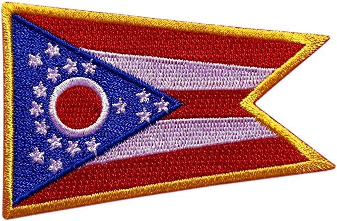 Ohio State Flag Tactical Patch [“Hook” Fastener - OH9]