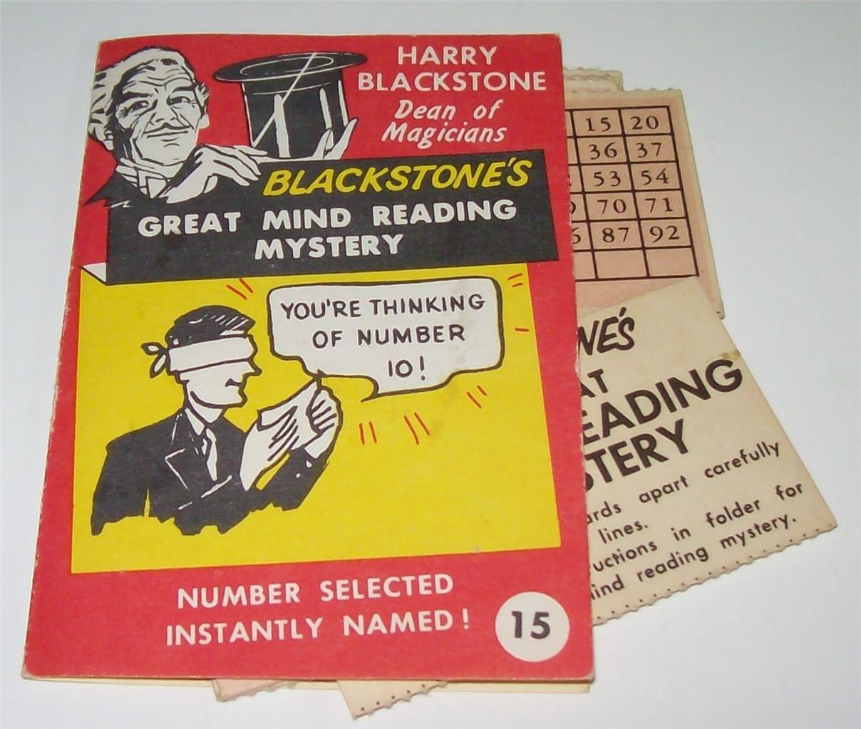 1962 Harry Blackstone\'s Philadelphia Gum Magic Trick #15 Mind Reading Mystery
