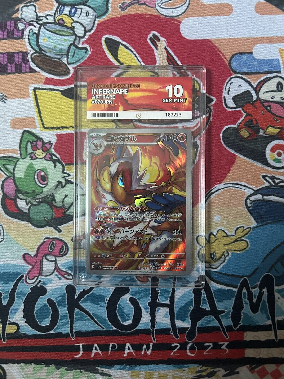 Infernape 070/066 AR SV5a Crimson Haze Graded Ace 10 Gem Mint Pokemon Card