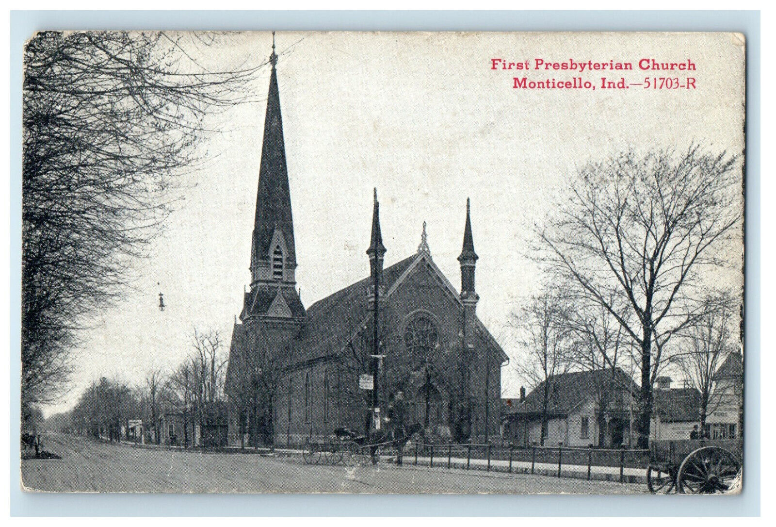 c1940s First Presbyterian Church Monticello Indiana IN Vintage Postcard