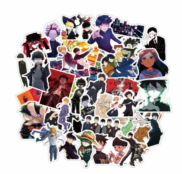 Mix 10 PCs Mob Psycho 100 Anime Luggage Notebook Laptop Car Stickers