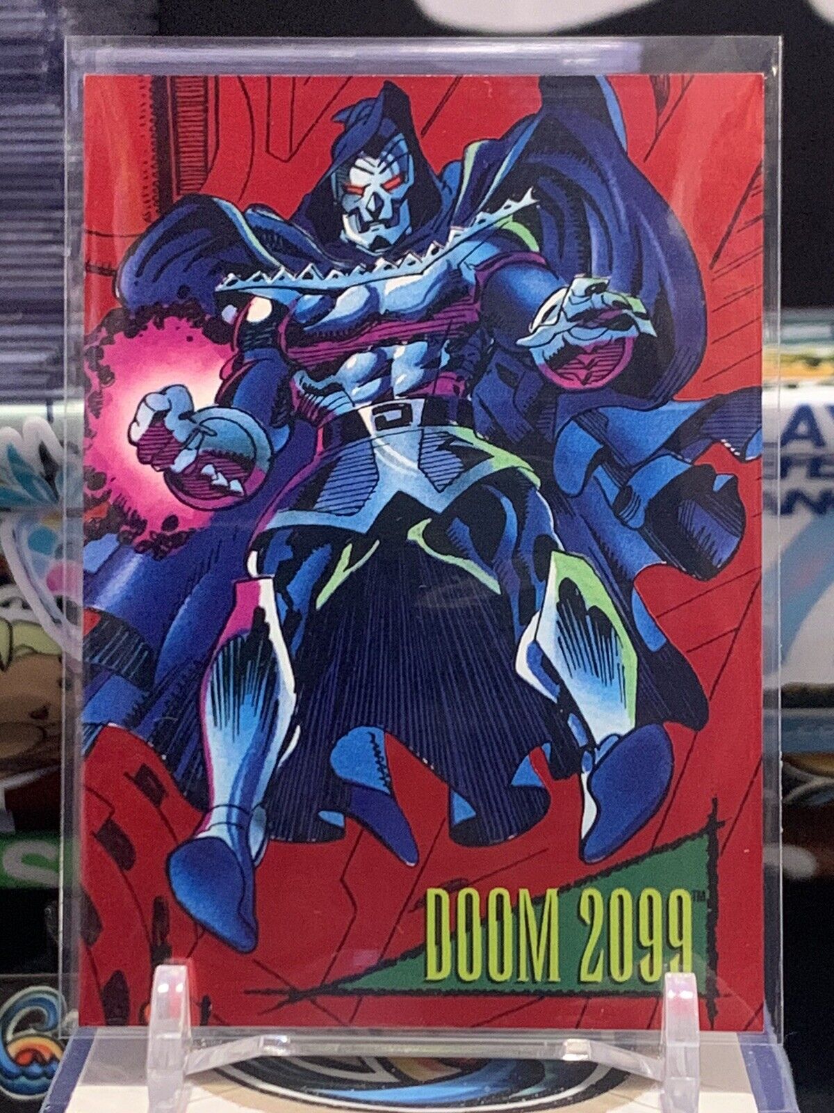 1993 Skybox Marvel DOOM 2099 #1 Foil Insert Trading Card Comic Book Hero 5S