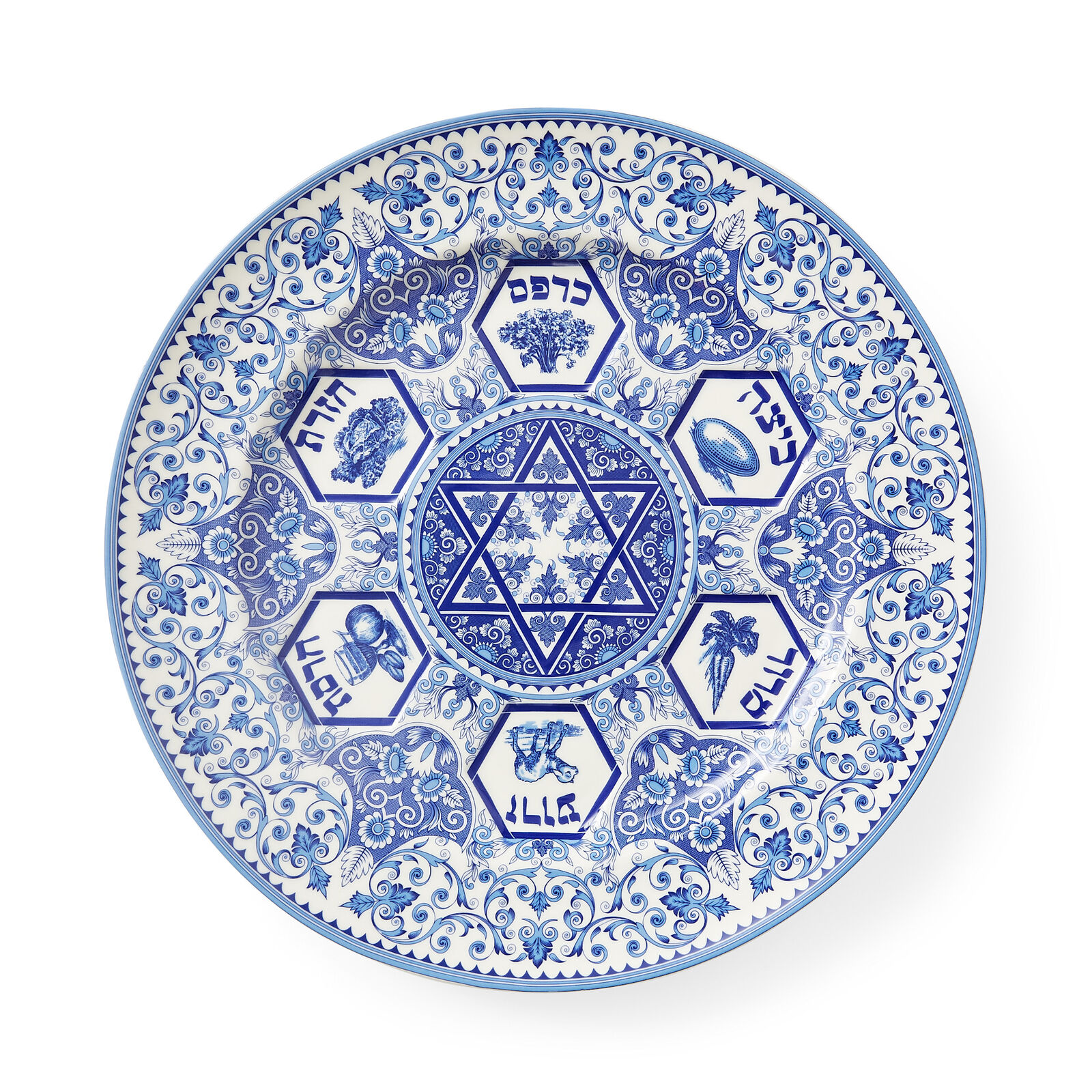 Spode Judaica Passover Seder Plate 12 Inch, Made of Fine Porcelain
