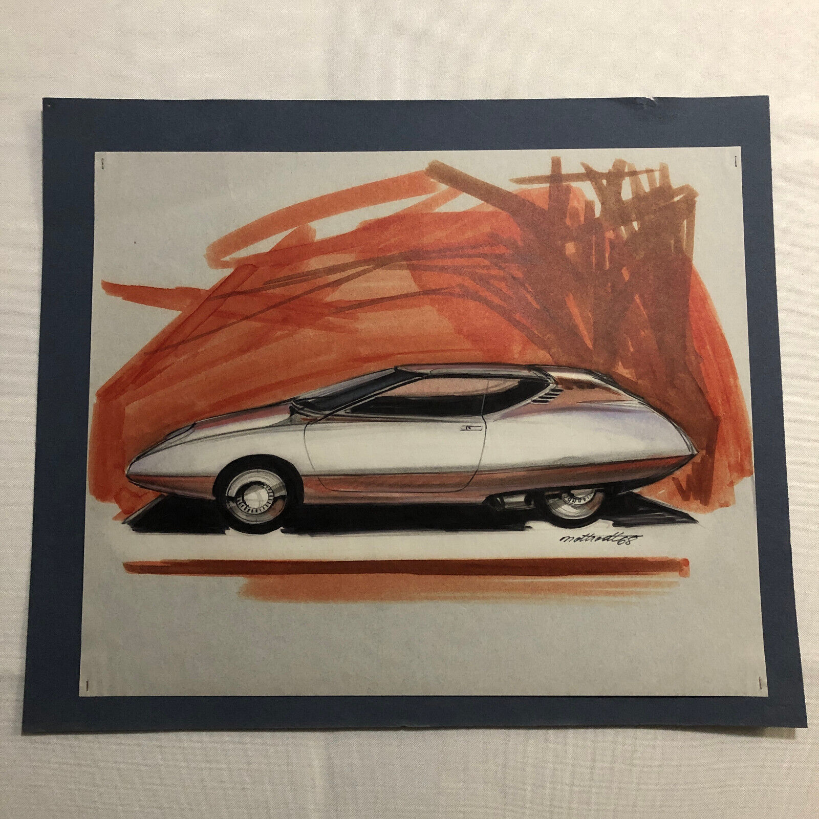 Styling Concept Automobile Illustration Art Drawing Sketch Vintage Nottrodt 1968