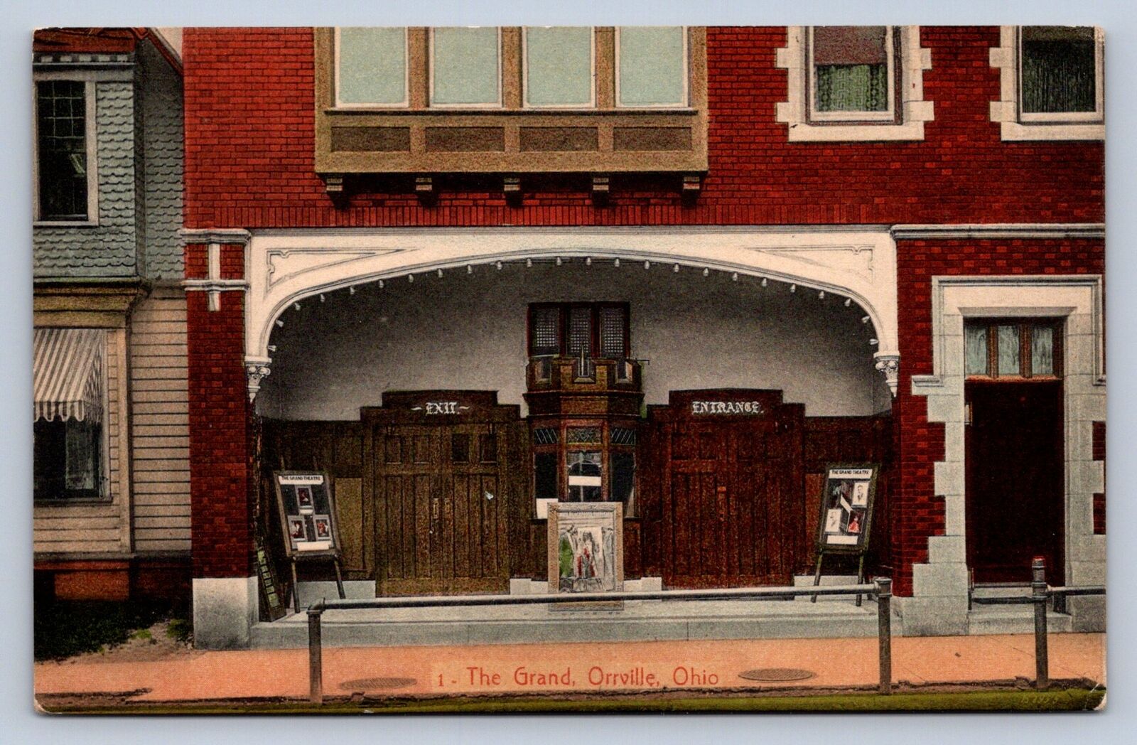 J87/ Orrville Ohio Postcard c1910 The Grand Theatre Ticket Booth 728