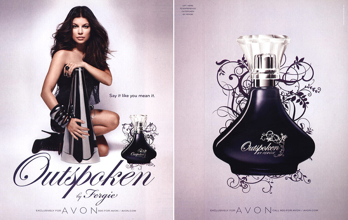 2010 Avon: Outspoken Perfume by Fergie Vintage Print Ad