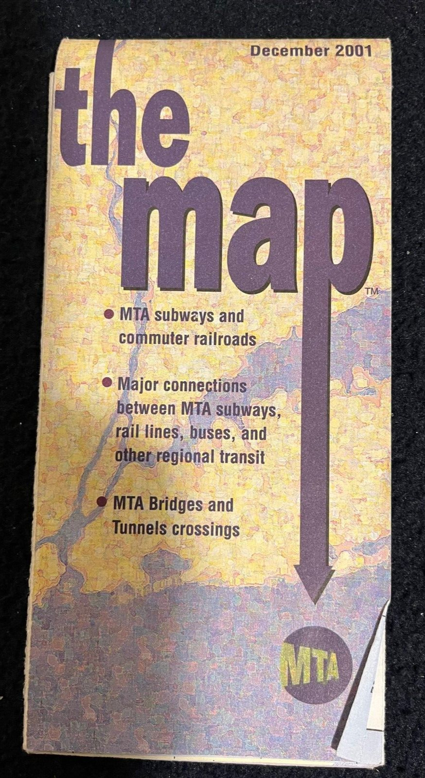 DEC. 2001 THE MAP - NYC SUBWAY BUS  COMMUTER RAILROADS - POST 9/11 UPDATES
