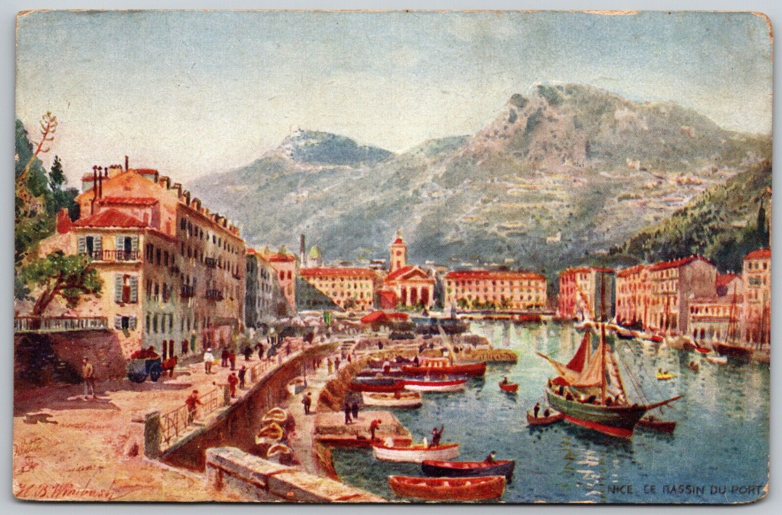 Nice - La Bassin du Port - Tuck\'s Oilette 991 - France - 1919 Postcard P6516