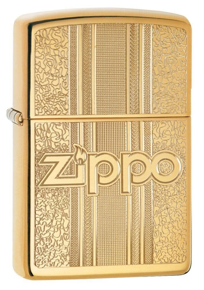 Zippo 29677, Ornate and Zippo Logo HP Brass Lighter, (PL) Pipe Lighter