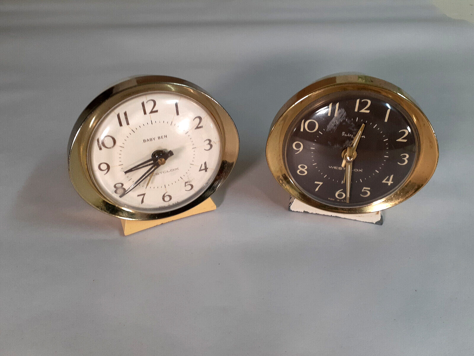 Vintage Alarm Clocks, Lot of Two, Westclox Baby Bens, Running, C0010