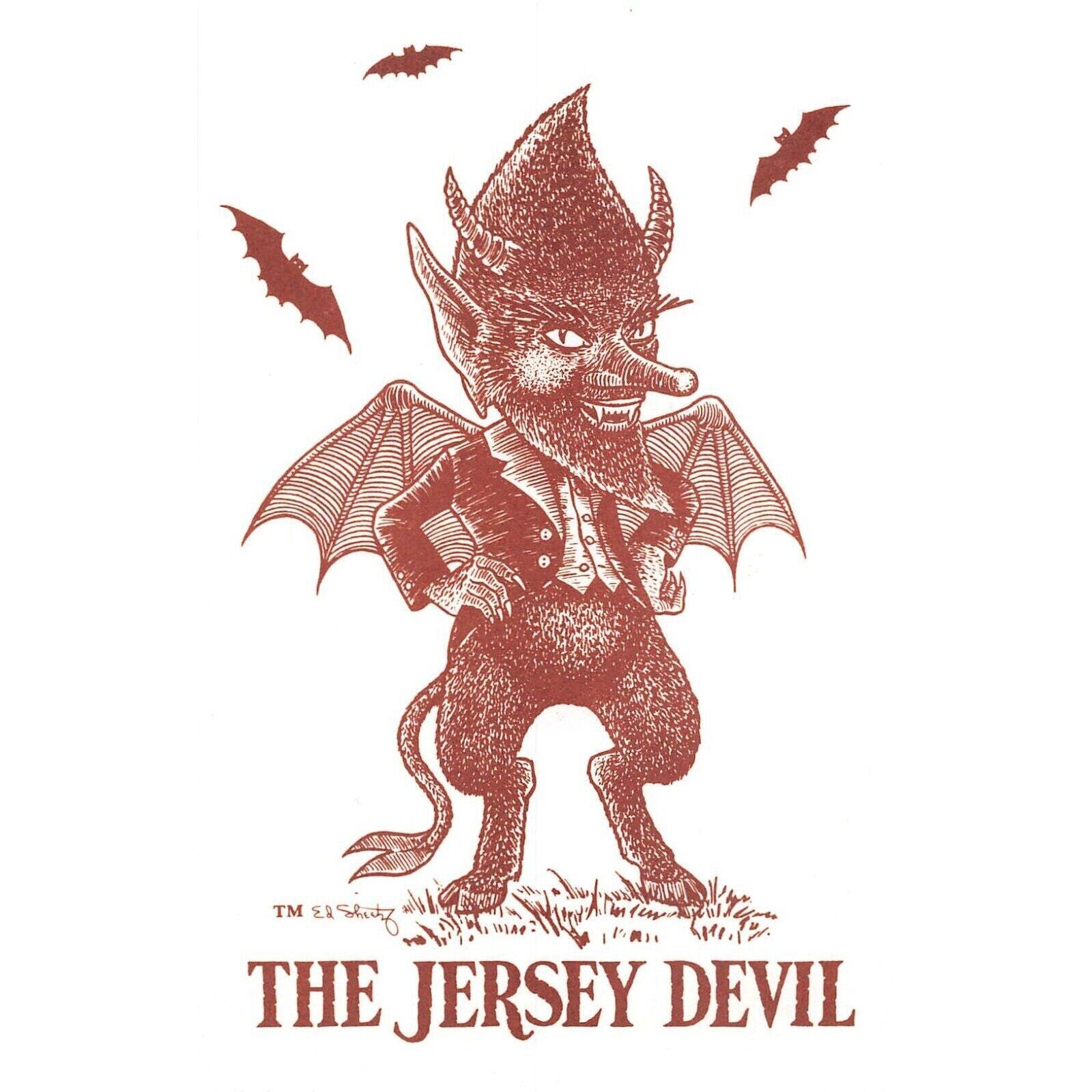 The Jersey Devil 1975 1982 Ed Sheetz Unposted Vintage Post Card