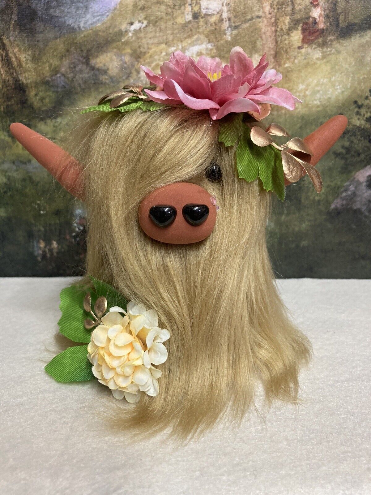 Handcrafted Highland Cow Gnome- “Cheyenne”
