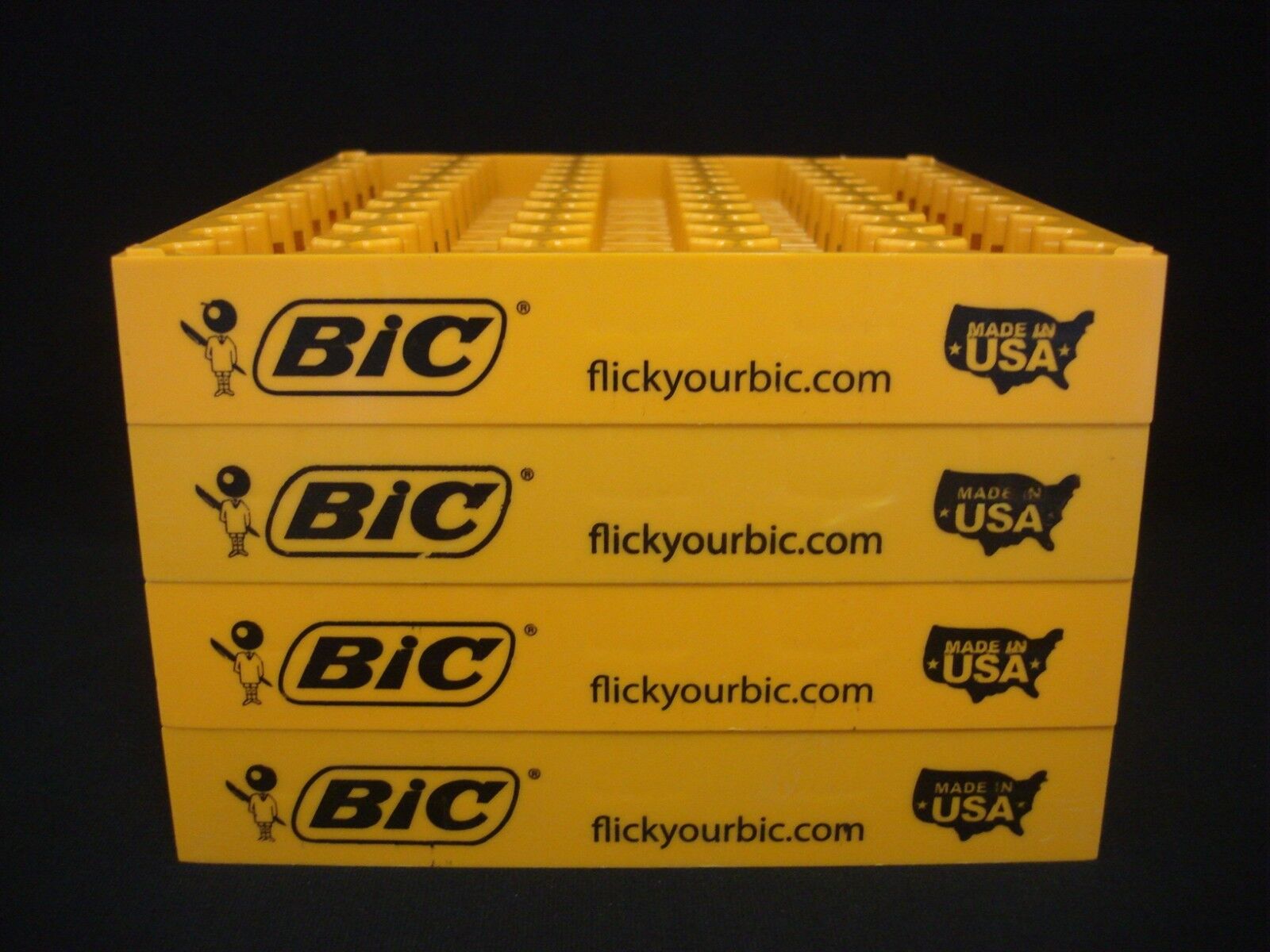 4 Bic Empty Display Tray For 50 Regular size Lighters Counter Top Rack (Used)