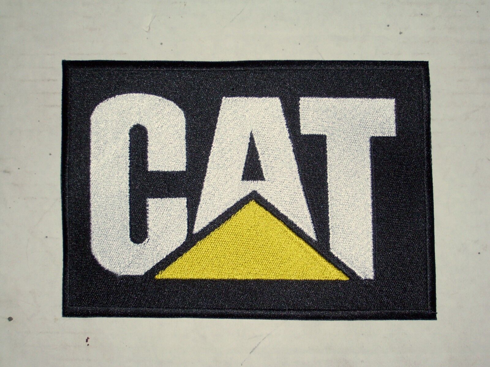 Large 5x7 CAT Caterpillar Embroidered Patch, sew on