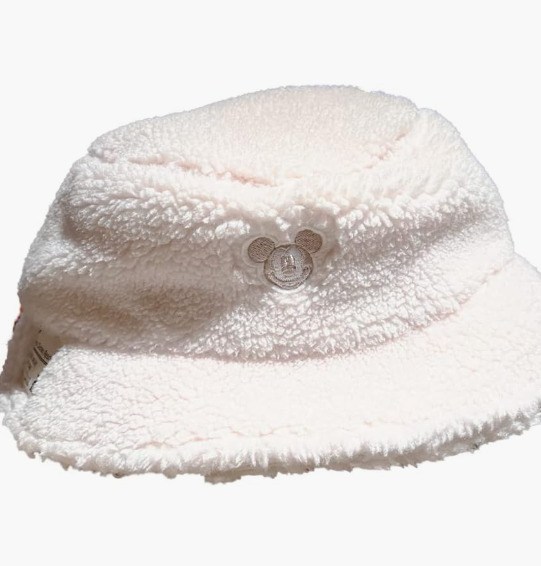 Japan Tokyo Disney Resort Mickey limited Fluffy Winter White Cap Bucket Hat