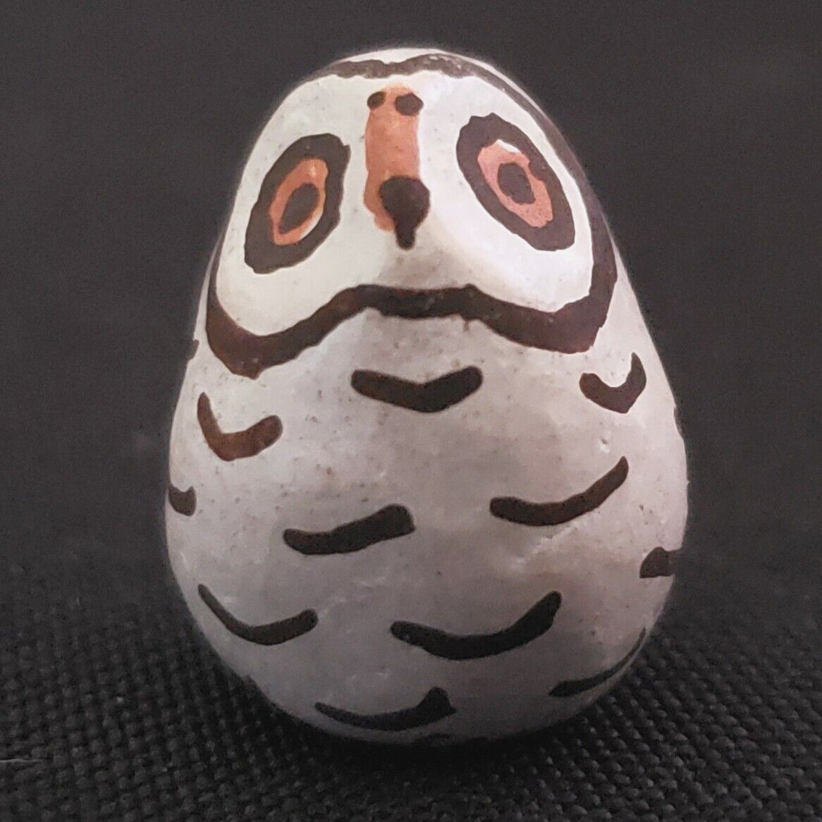 ACOMA Pottery Owl Figurine by Grace Chino (1929-1994) Signed mini @ 3/4\