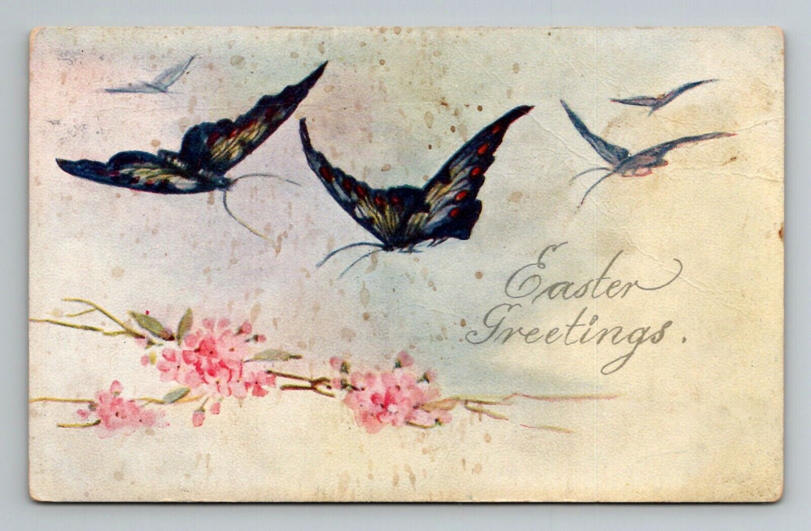 Vintage Easter Greetings posted 1921 postcard Washington 1 cent stamp