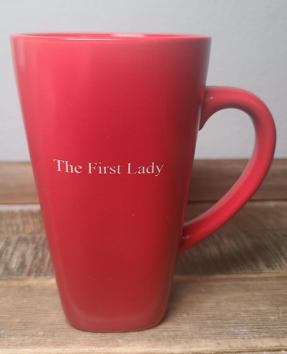 NWOT Nancy Reagan First Lady Red Ceramic Mug w Etched Quote