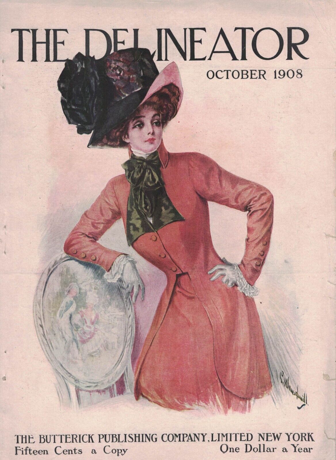 1908 Delineator original cover only - October