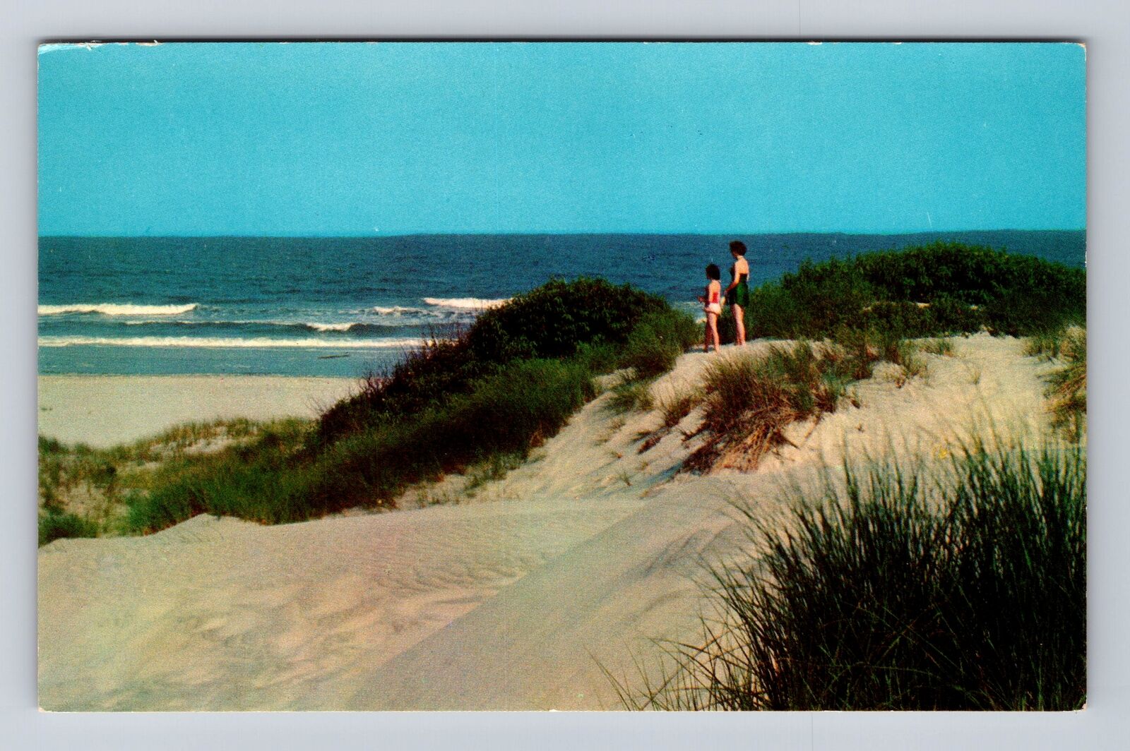 Weekapaug RI-Rhode Island, General Greeting, Sand Dunes & Ocean Vintage Postcard