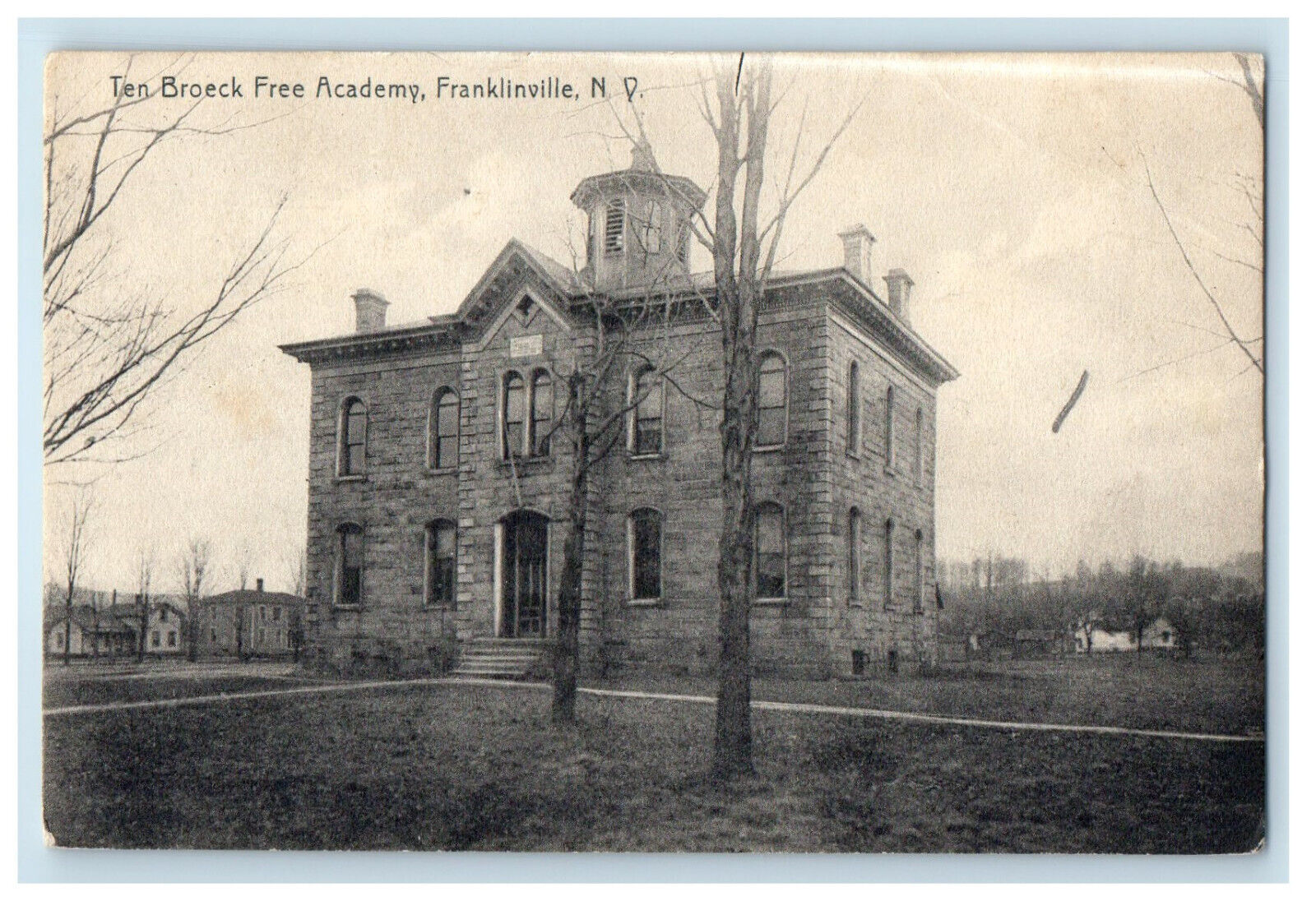1908 Ten Broeck Free Academy, Franklinville NY East Otto NY Postcard