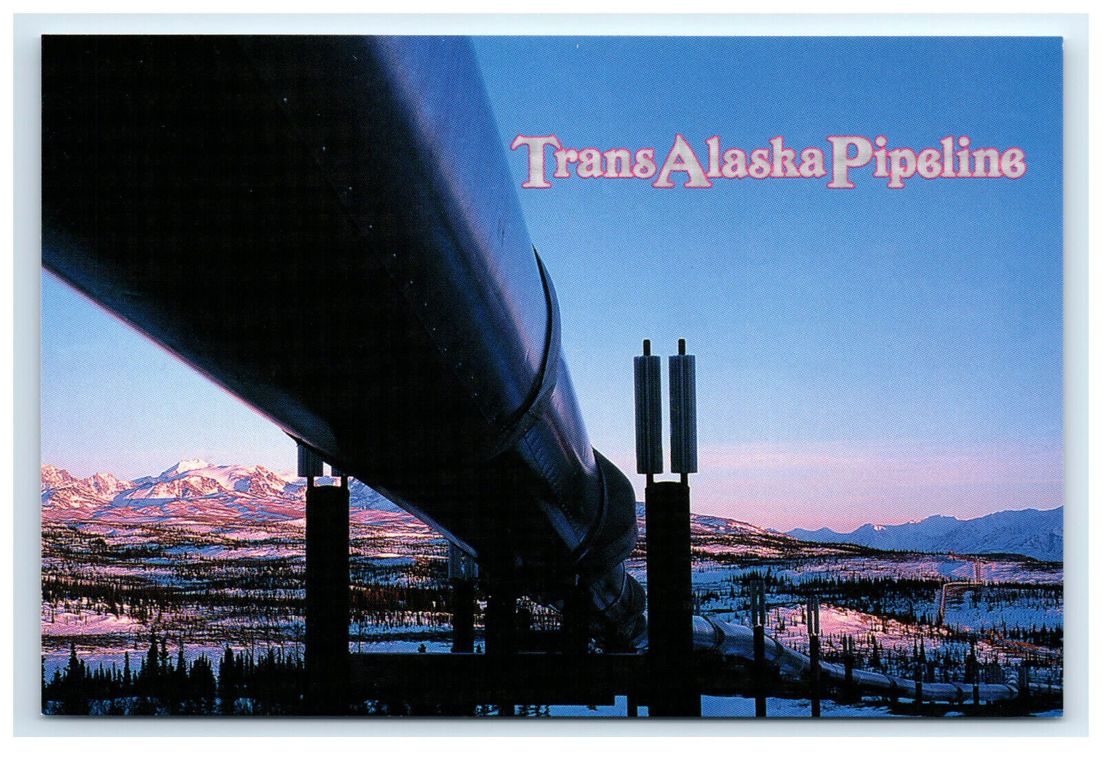 Postcard Trans Alaska Pipeline, Alaska AK photo taken 1991 ACE784
