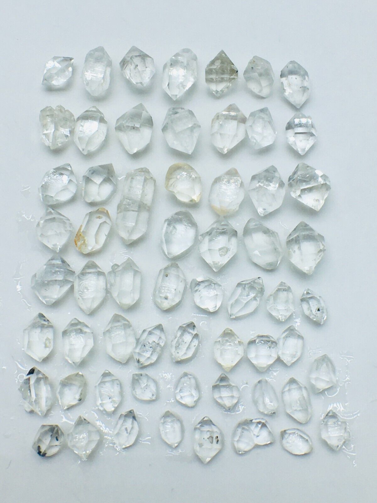 60pc Herkimer Diamond AAA small 5mm to 13mm Top gem crystal From-NY 50CT F02