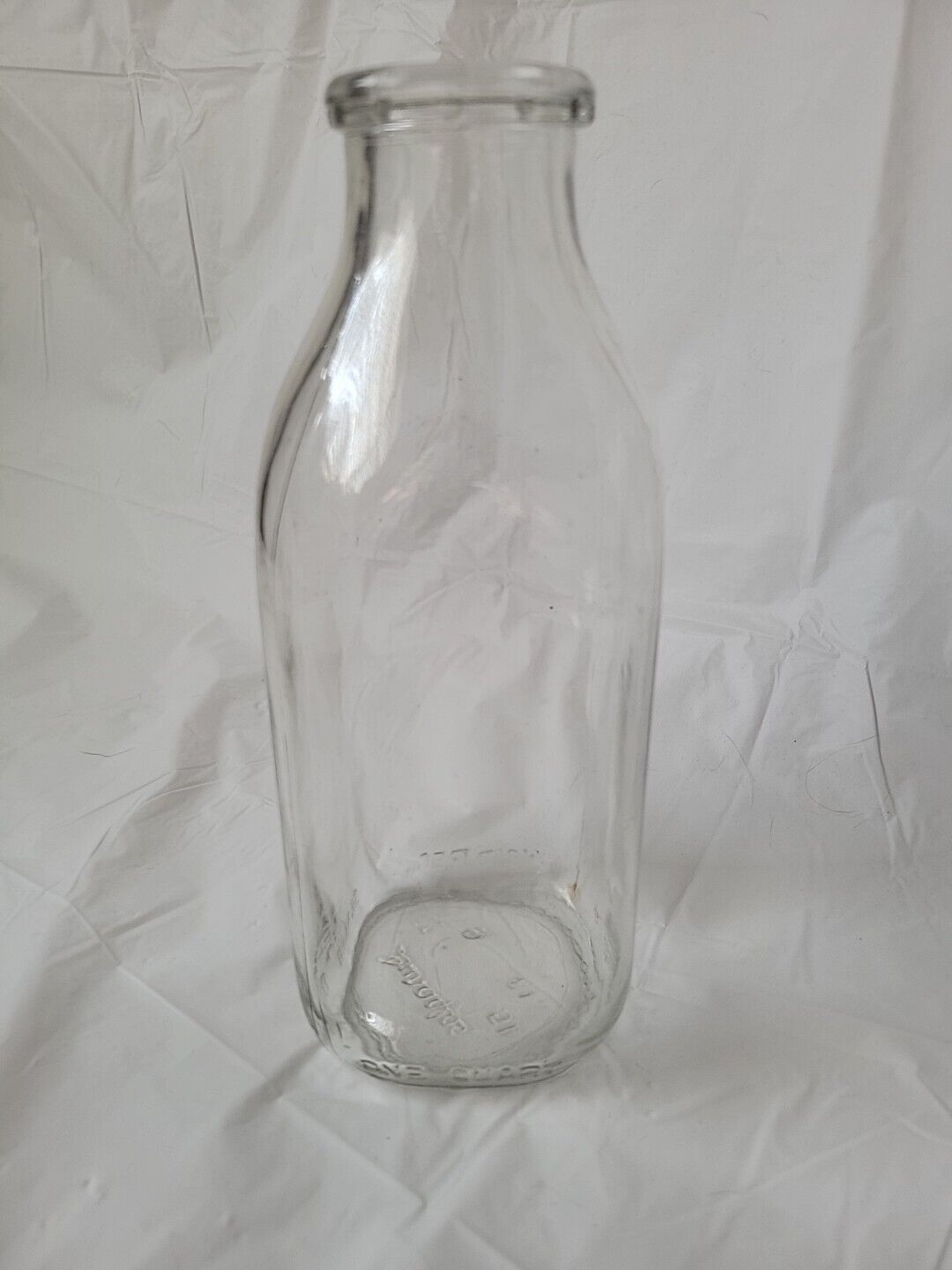 Vintage duraglas 1 qt. milk bottle clear glass