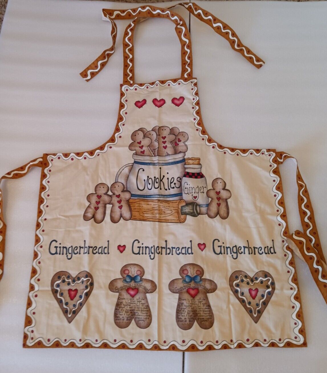 Grandma\'s Gingerbread Cookie Apron Christmas Holiday New Other