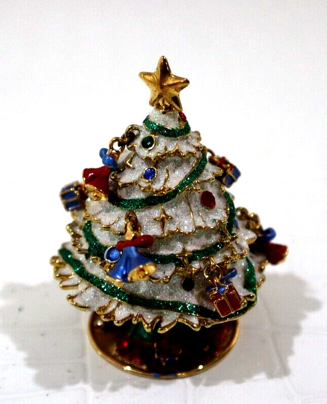 Genuine Rucinni Christmas Tree Trinket Box Collectible