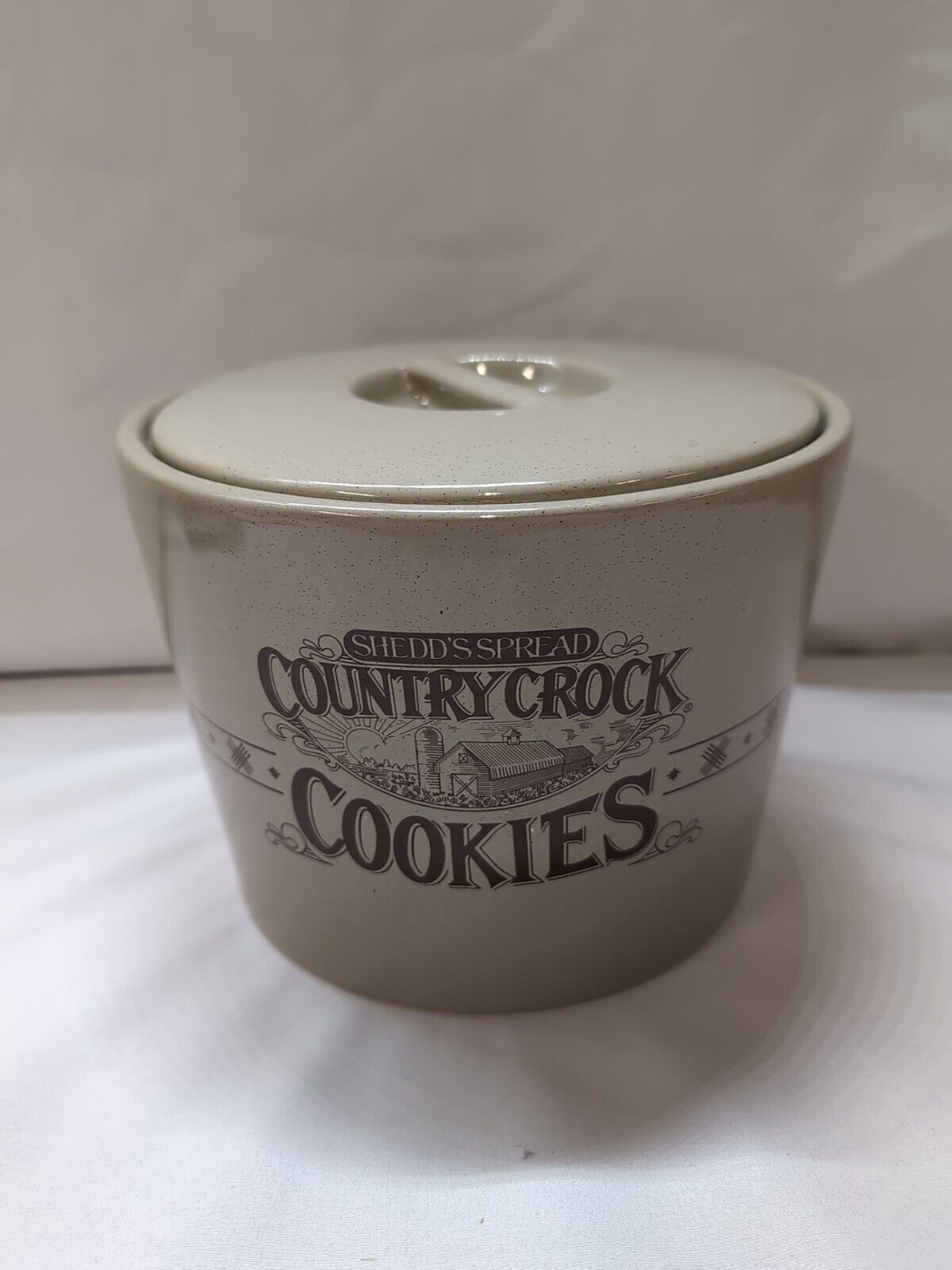 Vintage Shedd's Spread Country Crock Advertising Ceramic Cookie Jar