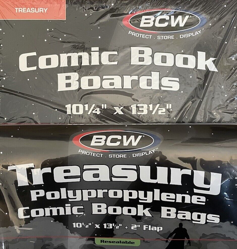5X BCW Resealable Treasury Size Bags And Boards