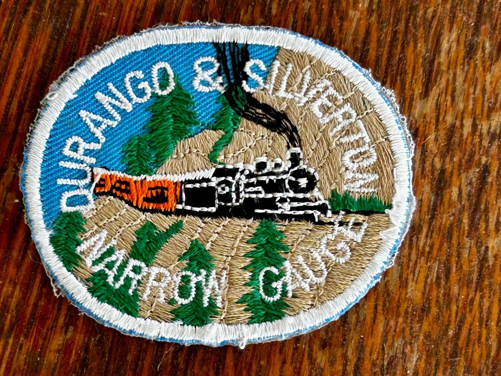 VINTAGE Durango an Silverton Narrow Gauge Railroad Rail Collectors PATCH 2  1/2\