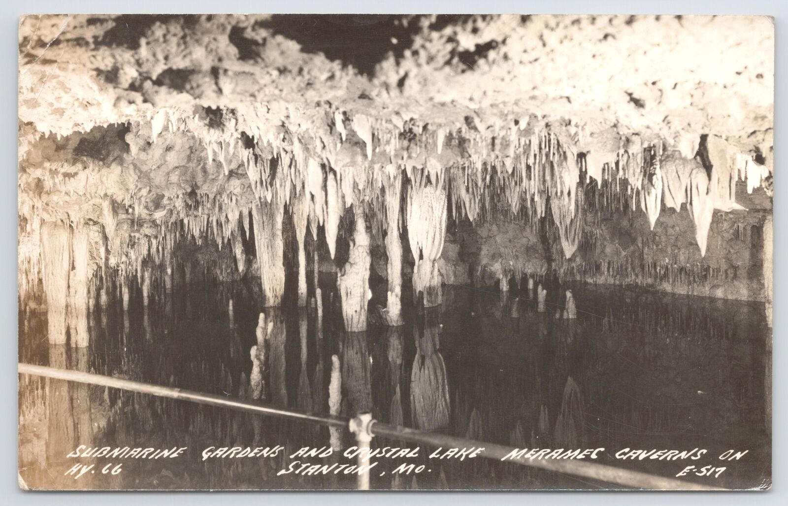 Real Photo Postcard~Submarine Gardens & Crystal Lake Stanton Missouri~RPPC