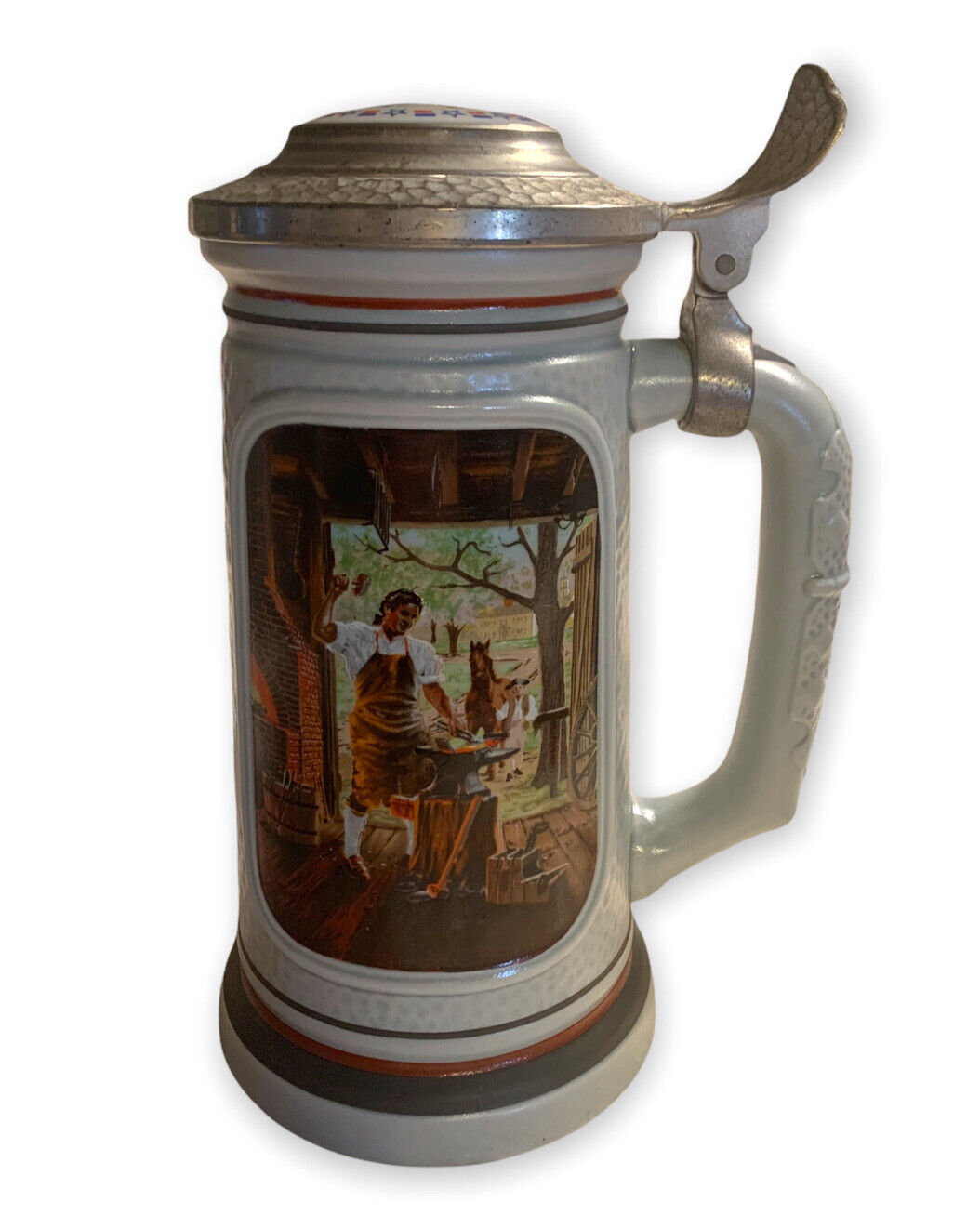 1985 Avon The Building Of America Collectable Beer Stein / Mug \