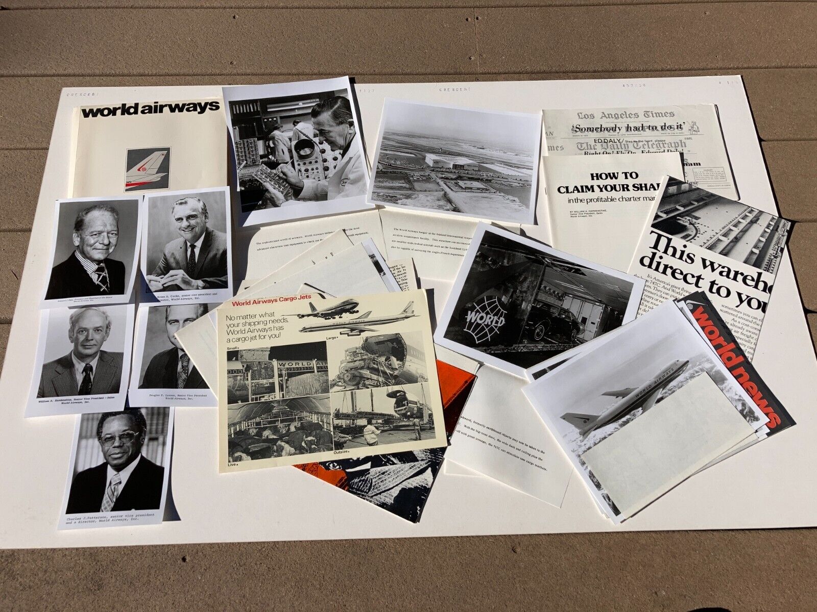 Vintage World Airways Airline Employee Information Press Package Packet